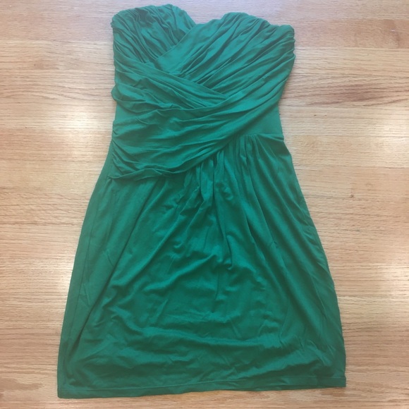 Express green strapless dress. Size small - Picture 1 of 3
